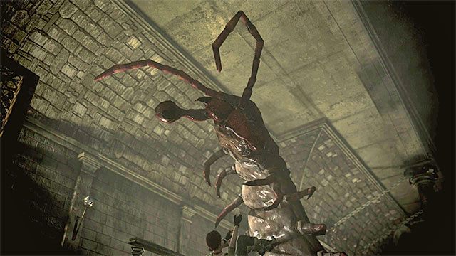 Centurion jest słabym bossem i powinien szybko zginąć - Boss Centurion (ogromna stonoga) | Ośrodek szkoleniowy Umbrella - Resident Evil Zero HD - poradnik do gry