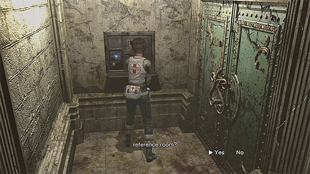 Użyj windy żeby przesłać artefakt Billyemu - Pozyskanie niebieskiego artefaktu (Blue Leech Charm) | Laboratorium - Resident Evil Zero HD - poradnik do gry