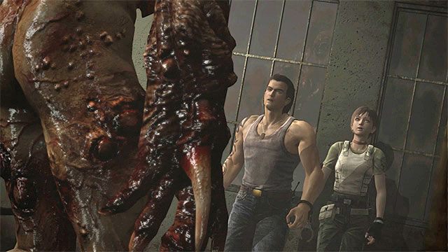 Początek drugiego starcia z Proto Tyrantem - Boss 5 - Proto Tyrant - drugie starcie | Walki z bossami | Resident Evil Zero HD - Resident Evil Zero HD - poradnik do gry