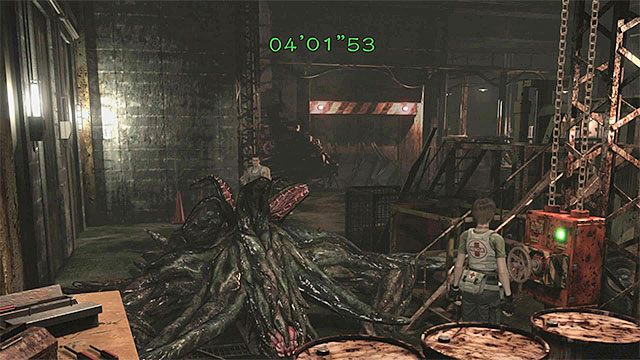 Rebecca musi bezpiecznie dotrzeć do czterech korb i (samodzielnie) wejść z nimi w interakcję - Boss 7 - Queen Leech (Królowa pijawek) - drugie starcie | Walki z bossami - Resident Evil Zero HD - poradnik do gry