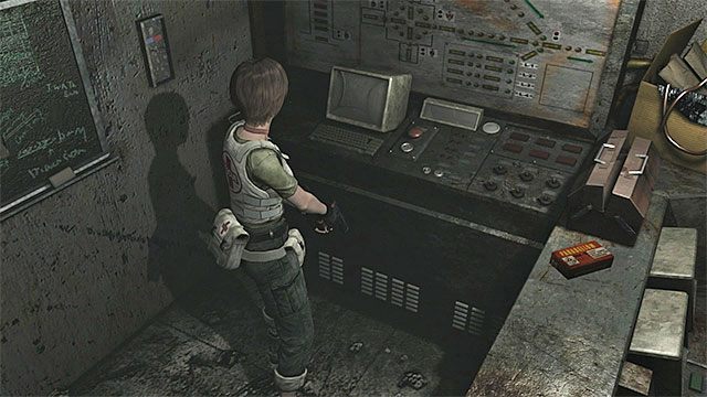 Umieść klucz w konsoli żeby przywołać windę - Uruchomienie dużej windy w fabryce | Fabryka | Resident Evil Zero HD - Resident Evil Zero HD - poradnik do gry