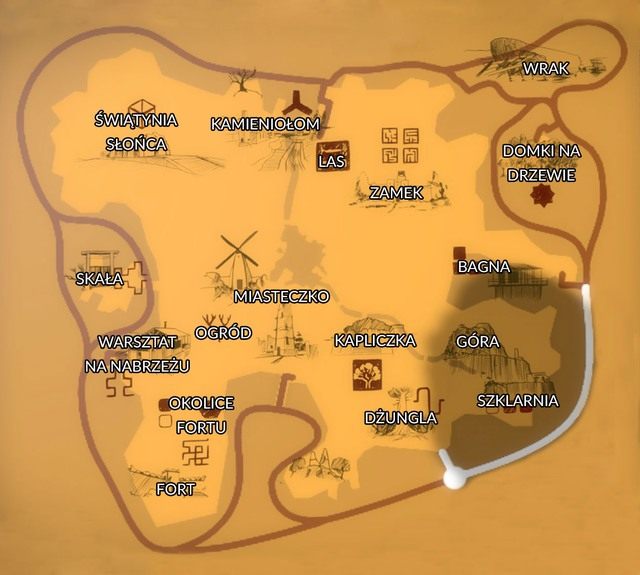 Miejsce akcji gry podzielone jest na kilkanaście samodzielnych lokacji - Mapa wyspy Witness - The Witness - poradnik do gry