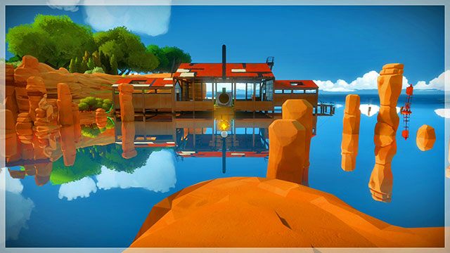 Kolejna wymaga wykorzystania lustrzanego odbicia - Warsztat na nabrzeżu - Sekrety i znajdźki The Witness - The Witness - poradnik do gry