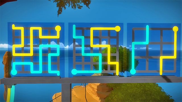 Drugi zestaw zagadek, trzy kolejne - Rozwiązania zagadek | Skała - The Witness - poradnik do gry
