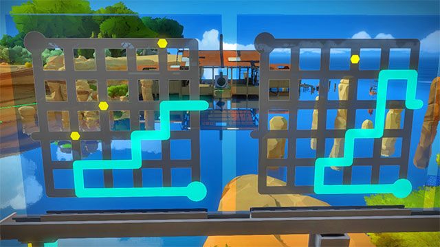 Trzeci zestaw zagadek, dwie ostatnie - Rozwiązania zagadek | Skała - The Witness - poradnik do gry
