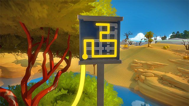 Laser, pierwsza prawa zagadka - Rozwiązania zagadek | Skała - The Witness - poradnik do gry