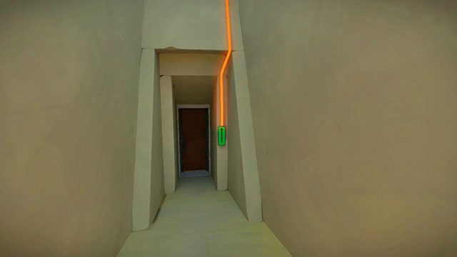 Po rozwiązaniu wszystkich zagadek zejdź na dół i otwórz drzwi - Świątynia słońca - Solucja The Witness - The Witness - poradnik do gry