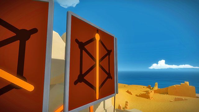 Powierzchnia, środkowy z trzech paneli - Rozwiązania zagadek | Świątynia słońca - The Witness - poradnik do gry