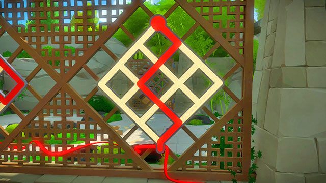 Trzy panele zewnętrzne, trzecia - Rozwiązania zagadek | Kapliczka - The Witness - poradnik do gry