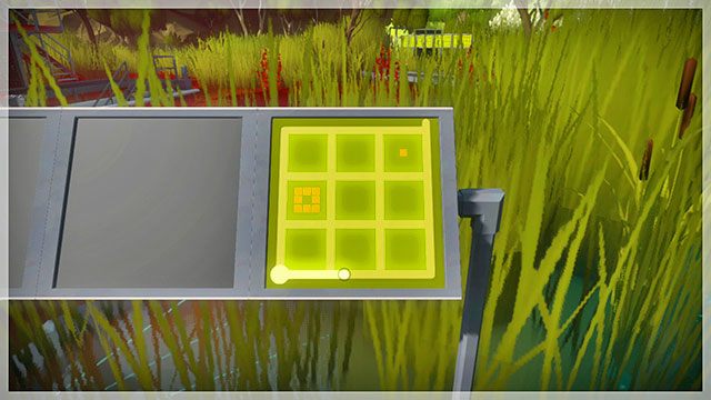 Po rozwiązaniu łamigłówek podążaj za żółtym kablem - Bagna - Solucja The Witness - The Witness - poradnik do gry