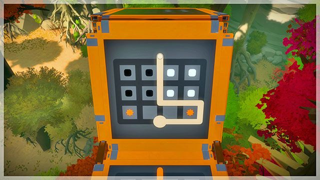 Czwarty most, druga łamigłówka - Rozwiązania zagadek - pomarańczowe 1 | Domki na drzewach - The Witness - poradnik do gry
