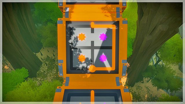 Szósty most, druga łamigłówka - Rozwiązania zagadek - pomarańczowe 2 | Domki na drzewach - The Witness - poradnik do gry