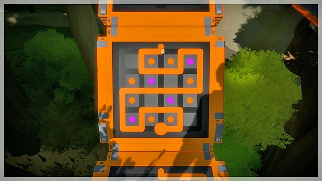 Szósty most, ósma łamigłówka - Rozwiązania zagadek - pomarańczowe 2 | Domki na drzewach - The Witness - poradnik do gry