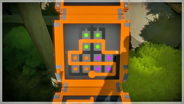 Szósty most, dziesiąta łamigłówka, rozwidlenie - Rozwiązania zagadek - pomarańczowe 2 | Domki na drzewach - The Witness - poradnik do gry