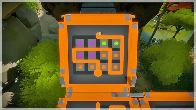 Szósty most, jedenasta łamigłówka - Rozwiązania zagadek - pomarańczowe 2 | Domki na drzewach - The Witness - poradnik do gry