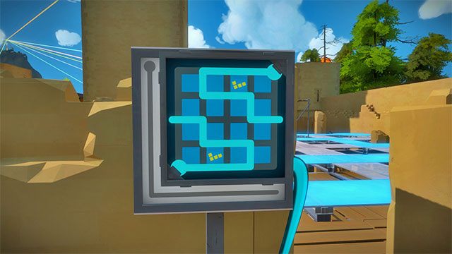 Zamek, drugi zestaw labiryntów, czwarty panel - Rozwiązania zagadek | Zamek - The Witness - poradnik do gry
