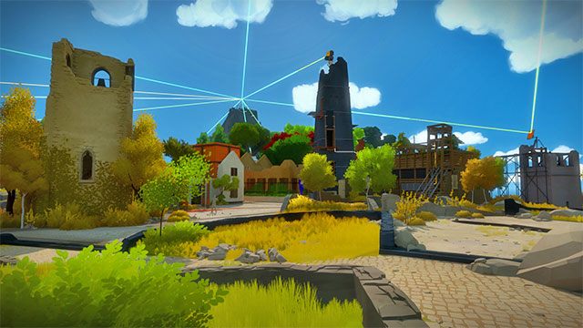 Lokacja znajduje się w centrum wyspy, na południe od młyna, na zachód od kapliczki oraz na wschód od ogrodu - Miasteczko - Solucja The Witness - The Witness - poradnik do gry