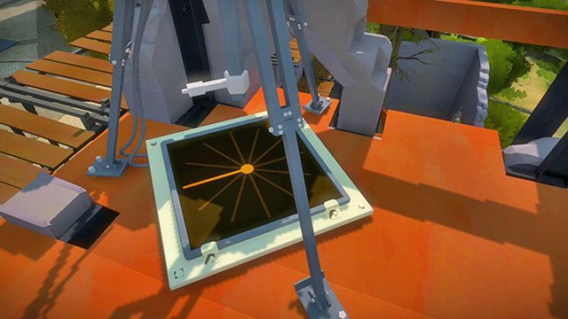 Panel kontrolujesz z pomocą prostej łamigłówki - Miasteczko - Solucja The Witness - The Witness - poradnik do gry
