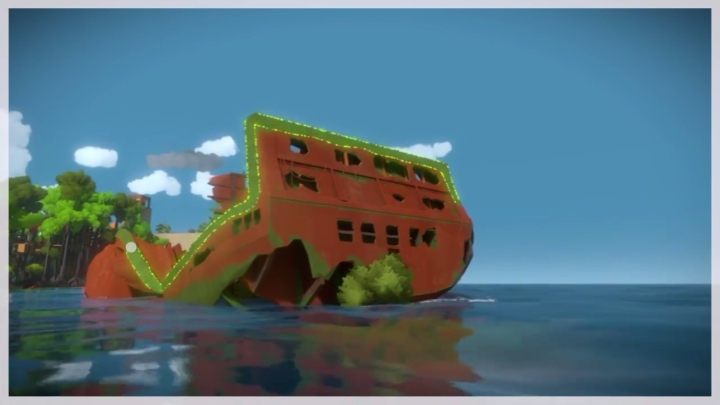 Ostatnia z zagadek wymaga przeprowadzenia promienia po zielonej ścieżce wokół wraku - Wrak | Dodatkowe sekrety The Witness - The Witness - poradnik do gry