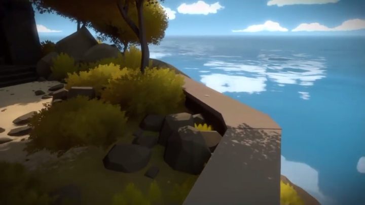 Drugi audiolog znajduje się na murku obok zrujnowanej budowli - Audiolog na morzu | Dodatkowe sekrety - The Witness - poradnik do gry