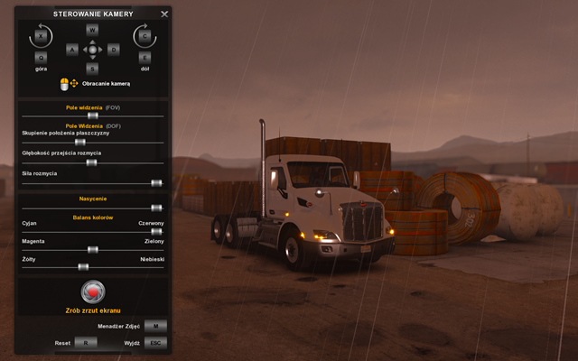 W trybie fotografii masz pełny wybór opcji, aby stworzyć zdjęcie z najwyższej półki - Studio fotografii | Interfejs w American Truck Simulator - American Truck Simulator - poradnik do gry