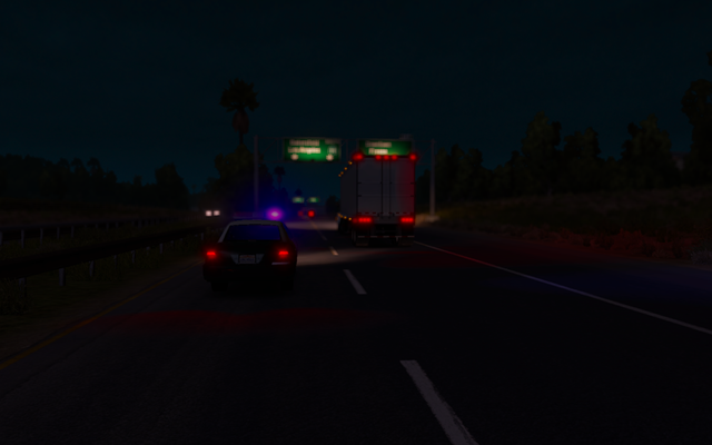 Policja to nowa funkcjonalność wprowadzona w American Truck Simulator - Sygnalizacja świetlna i policja | Przemierzanie Stanów ciężarówką - American Truck Simulator - poradnik do gry