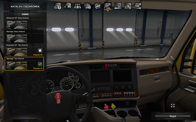 Każdy pojazd różni się wnętrzem - Naprawa i modyfikacje ciężarówki | Przemierzanie Stanów ciężarówką - American Truck Simulator - poradnik do gry