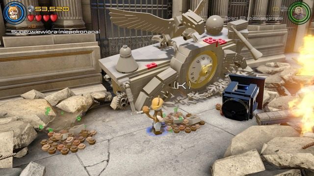 Po przejściu Visionem na drugą stronę, zmień postać na Superwiewiórę i wykop z ziemi dwa posągi - Minizestawy | Mściciele do boju - sekrety | LEGO Marvels Avengers - LEGO Marvels Avengers - poradnik do gry