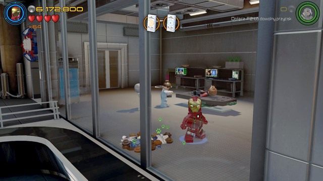 Trzeci strój znajdziesz zakopany w laboratorium po prawej stronie - Postacie | Bez sznurków nie jest źle - sekrety | LEGO Marvels Avengers - LEGO Marvels Avengers - poradnik do gry