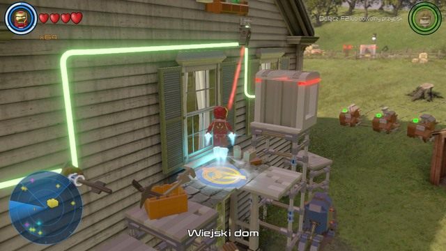 Po włączeniu systemu, wleć na górę rusztowania i zmień postać na Czarną Wdowę - Złote klocki | Farma Bartona - sekrety | LEGO Marvels Avengers - LEGO Marvels Avengers - poradnik do gry