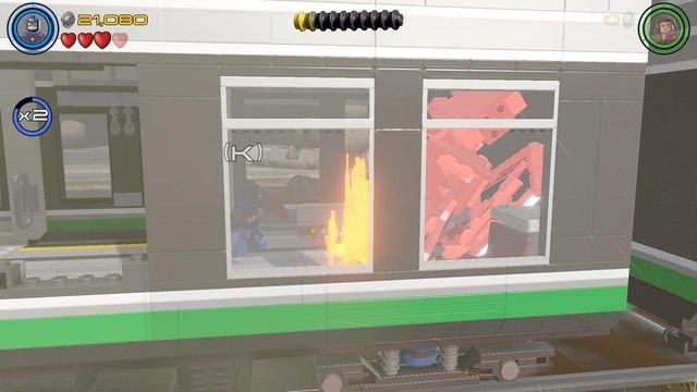 Podczas akcji w pociągu przesuwaj się ciągle w prawą stronę - Koreańska kabała kolejowa | Opis przejścia | LEGO Marvels Avengers - LEGO Marvels Avengers - poradnik do gry