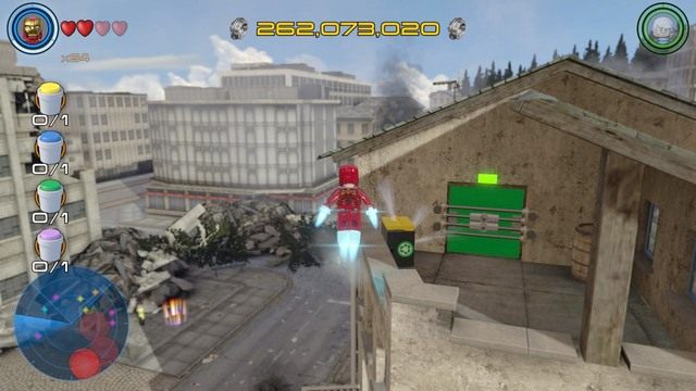 Pierwsze wiaderko znajdziesz w pokazanym na obrazku miejscu - Zadania poboczne | Sokovia - sekrety | LEGO Marvels Avengers - LEGO Marvels Avengers - poradnik do gry