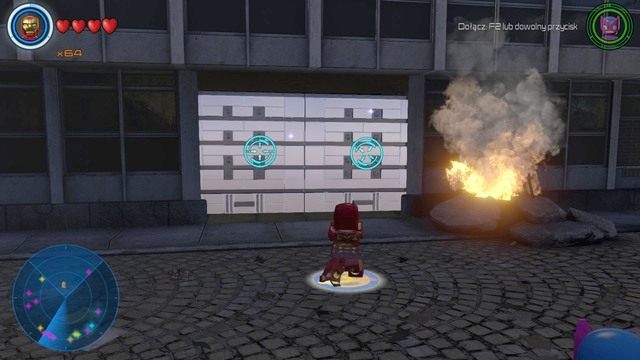 W głównej części Sokovii znajdziesz srebrną bramę, którą musisz zniszczyć jako Iron Man - Postacie | Sokovia - sekrety | LEGO Marvels Avengers - LEGO Marvels Avengers - poradnik do gry