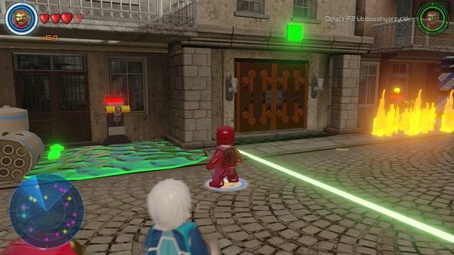 Żeby otworzyć widoczne na obrazku drzwi, musisz aktywować dwie dźwignie - Złote klocki | Sokovia - sekrety | LEGO Marvels Avengers - LEGO Marvels Avengers - poradnik do gry