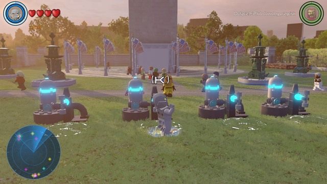 Zadanie polega na aktywowaniu czterech fontann i wykonanie zdjęcia - Zadania poboczne | Waszyngton - sekrety | LEGO Marvels Avengers - LEGO Marvels Avengers - poradnik do gry