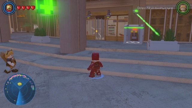W dzielnicy finansowej znajdziesz pokazaną na obrazku zagadkę - Złote klocki | Północny Manhattan - sekrety | LEGO Marvels Avengers - LEGO Marvels Avengers - poradnik do gry