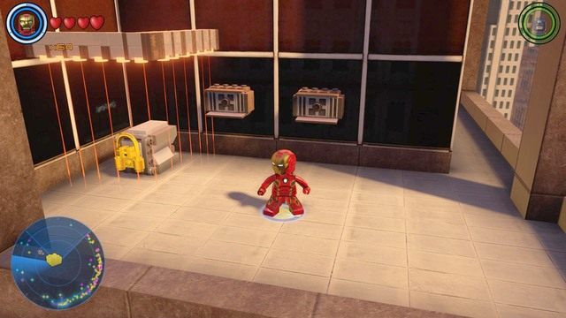 Na sąsiednim budynku znajdziesz miejsce pokazane na obrazku - Złote klocki | Północny Manhattan - sekrety | LEGO Marvels Avengers - LEGO Marvels Avengers - poradnik do gry