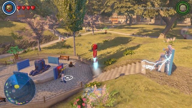W centralnej części Central Parku znajdziesz miejsce pokazane na obrazku - Złote klocki | Centralny Manhattan - sekrety | LEGO Marvels Avengers - LEGO Marvels Avengers - poradnik do gry