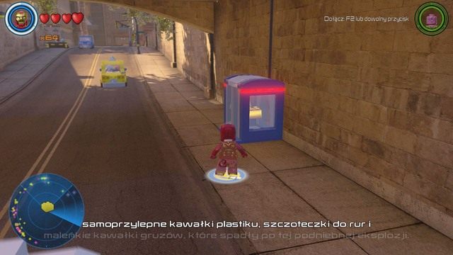 Pod mostem Central Parku znajdziesz zablokowany pojemnik ze złotym klockiem - Złote klocki | Centralny Manhattan - sekrety | LEGO Marvels Avengers - LEGO Marvels Avengers - poradnik do gry