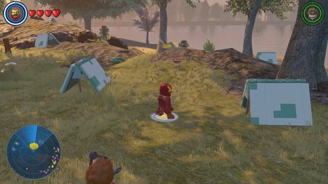 Niedaleko bazy Avengers znajdziesz park, w którym znajdują się namioty - Złote klocki | Południowy Manhattan - sekrety | LEGO Marvels Avengers - LEGO Marvels Avengers - poradnik do gry