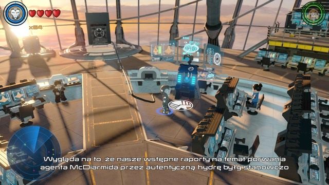 Kolejny złoty klocek znajdziesz w centrum dowodzenia w Helicarrierze - Złote klocki | Helicarrier S.H.I.E.L.D. - sekrety | LEGO Marvels Avengers - LEGO Marvels Avengers - poradnik do gry
