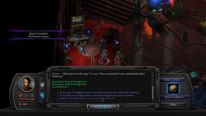Wróć do Zakonu odebrać nagrodę - Lazaret Zdławionego Echa (The Anechoic Lazaret) - poboczne zadanie - Torment: Tides of Numenera - poradnik do gry
