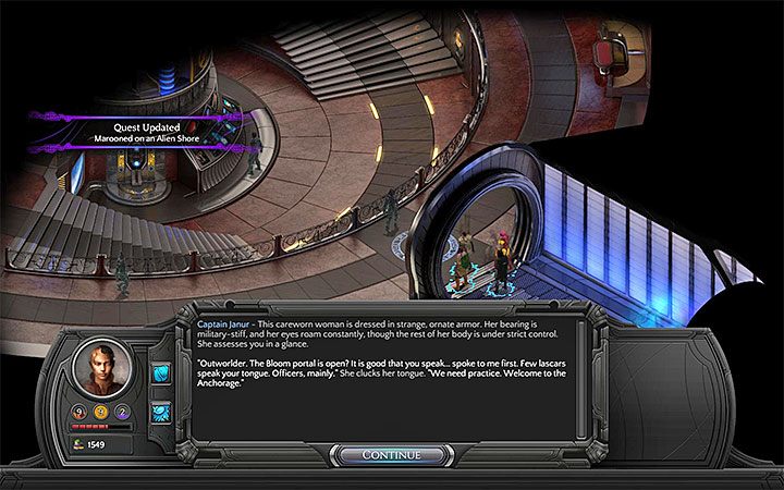 Porozmawiaj z Kapitan Janur na temat zagubionych laskarów - Utkwiłeś na Obcym Wybrzeżu (Marooned on an Alien Shore) - poboczne zadanie - Torment: Tides of Numenera - poradnik do gry