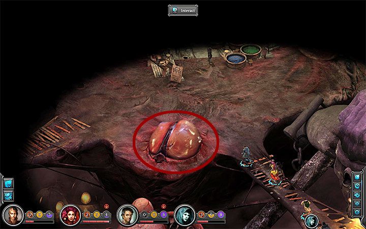 Cystę znajdziesz w pobliżu sklepiku Sundermuna Starszego - Rękojeść bez ostrza (A Hilt Without a Blade) - Torment: Tides of Numenera - poradnik do gry