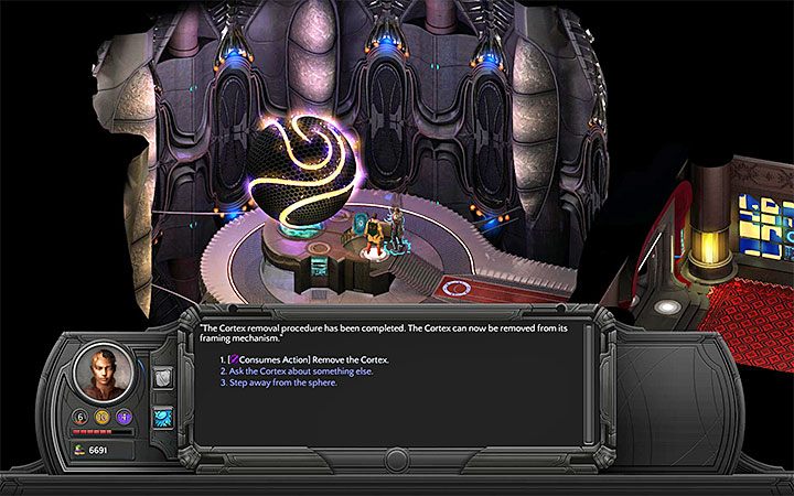 Po zniwelowaniu wszystkich zabezpieczeń będziesz mógł zabrać Rdzeń Nawigacyjny - Zazdrosne serca (Covetous Hearts) - Torment: Tides of Numenera - poradnik do gry