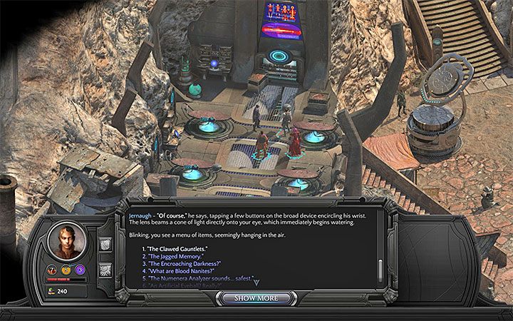 Wybieraj interesujące Cię zabiegi z listy - Implanty i zabiegi chirurgiczne w Torment Tides of Numenera - Torment: Tides of Numenera - poradnik do gry