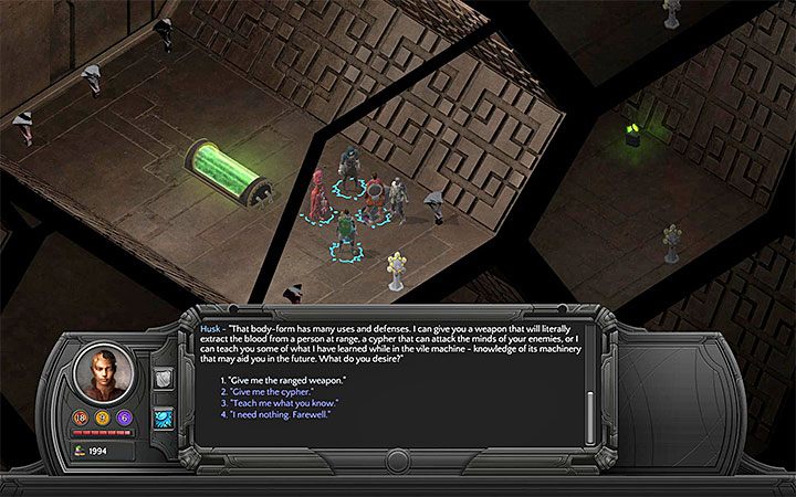 Wybierz nagrodę podczas rozmowy ze Skorupą - Nekropolia (Necropolis) M13 - mapa lokacji | Torment Tides of Numenera - Torment: Tides of Numenera - poradnik do gry