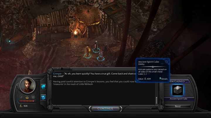 Spotkanie ze Ściskaczem - Przebywa on w dzielnicy Mały Nihilesh (M19 - Miejsca odblokowywania stałych premii do statystyk | Torment Tides of Numenera - Torment: Tides of Numenera - poradnik do gry