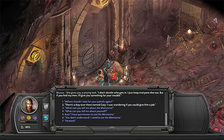 Brusca to jedna z postaci mogących zatrudnić Cotyego - Wyzwoleniec (Freedman) | Torment Tides of Numenera - Torment: Tides of Numenera - poradnik do gry