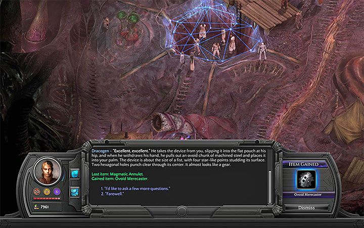 Dokonaj zamiany jednego ze zdobytych artefaktów na retrospektor Dracogena - Lista retrospektorów (merecasters) | Torment Tides of Numenera - Torment: Tides of Numenera - poradnik do gry